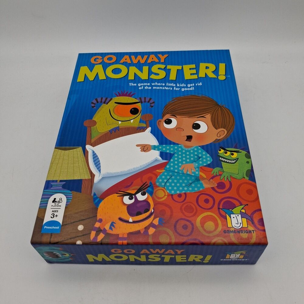 Go Away Monster Game COMPLETE Gamewright 2016 Kids Children's